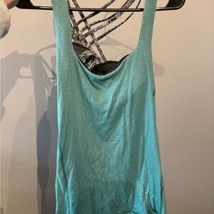 Lululemon Teal Tank Top with built in bra